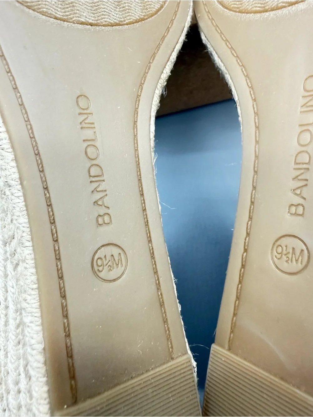 Women’s US 9.5 M Bandolino Nuri Peep Toe Wedge Espadrilles. New in box.